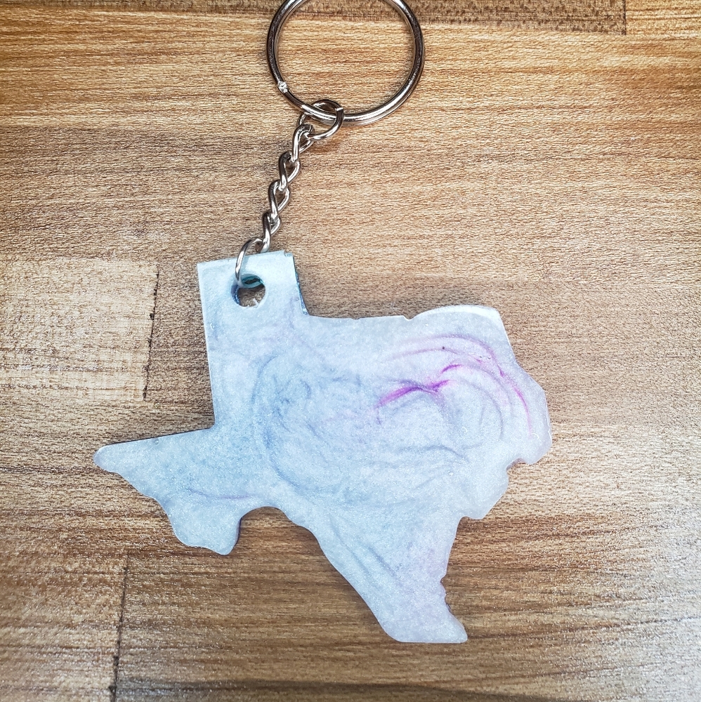 Light Texas swirl keychain